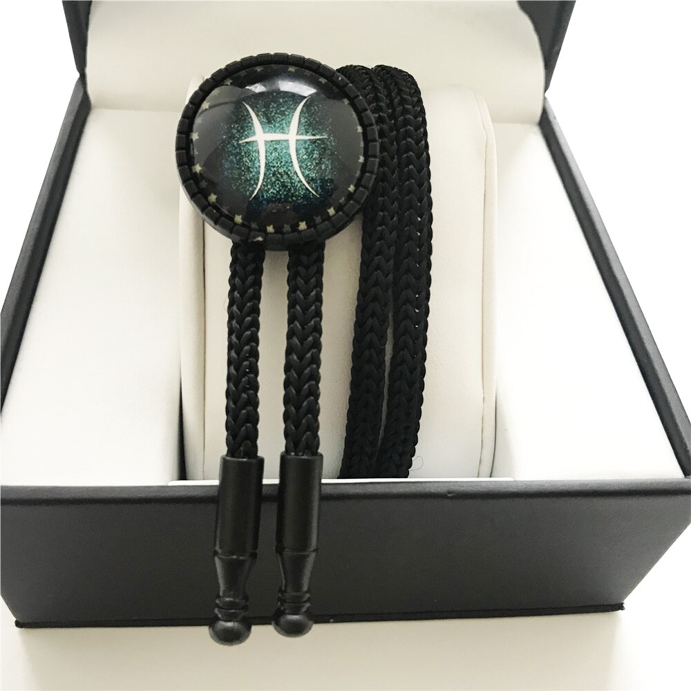 12 Stern Sternzeichen Bolo Krawatte Schmuck Konstellation Krawatte Hals Tragen Büro Kleidung Halskette: 12 Stck Pisces