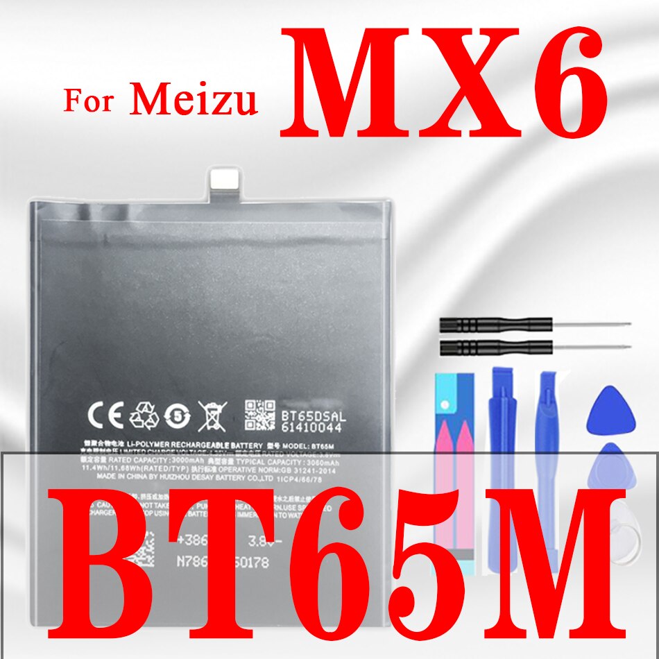 BT-51 Batterie Für Meizu MX5 Batterie MX 5 4 6 Pro M460 M575M M5776 M1 M2 M3 M6 Hinweis M681H m681Q L681H L681Q BT51 Bateria: BT65M