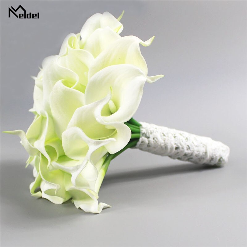 Meldel bryllup buket calla lilje kunstige blomster brude buketter brudepiger brud ægteskab bryllup buket hjem dekoration: Default Title