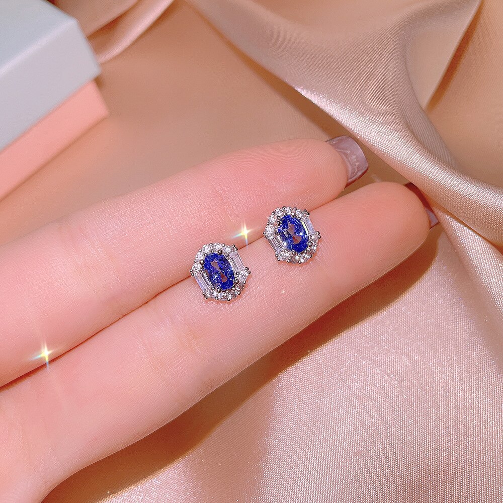 exquisit frauen Silber Farbe Schmuck einstellen Platz schneiden Zirkon Stein Ohrringe Ring Halskette Hochzeit Bankett Jewe: Ohrringe