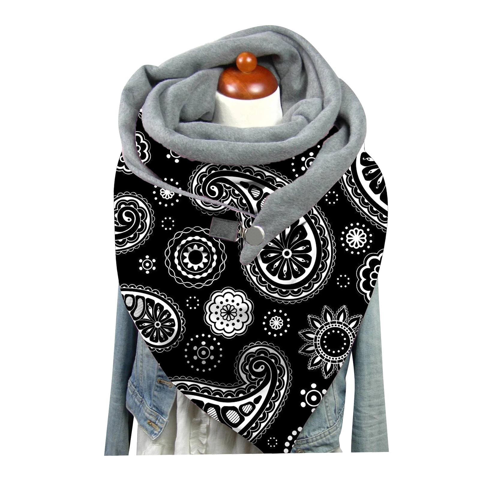 4#  winter dames multifunctionele sjaals kerst print knoop zachte wikkel casual warme sjaals sjaals knoop zachte wikkel sjaals