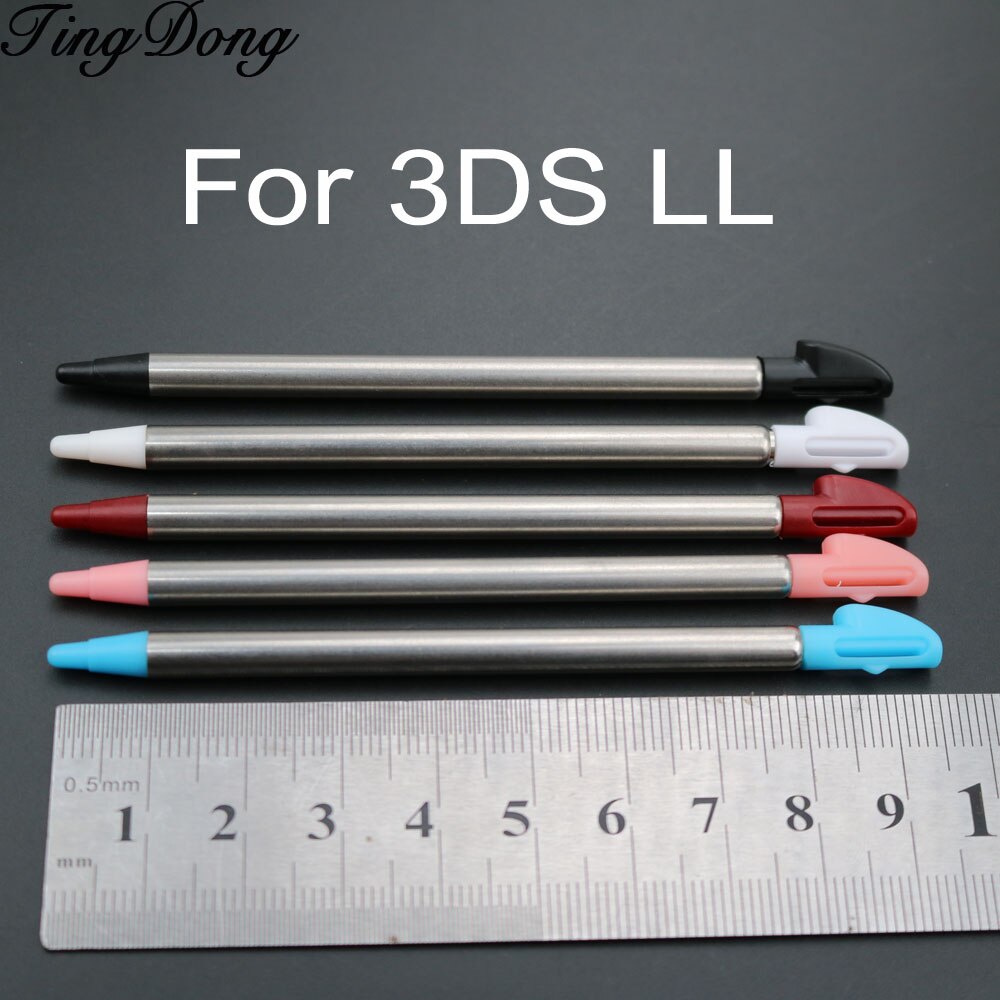 Tingdong Intrekbare Metalen Stylus Touch Screen Pen Voor 3DS Xl Ll