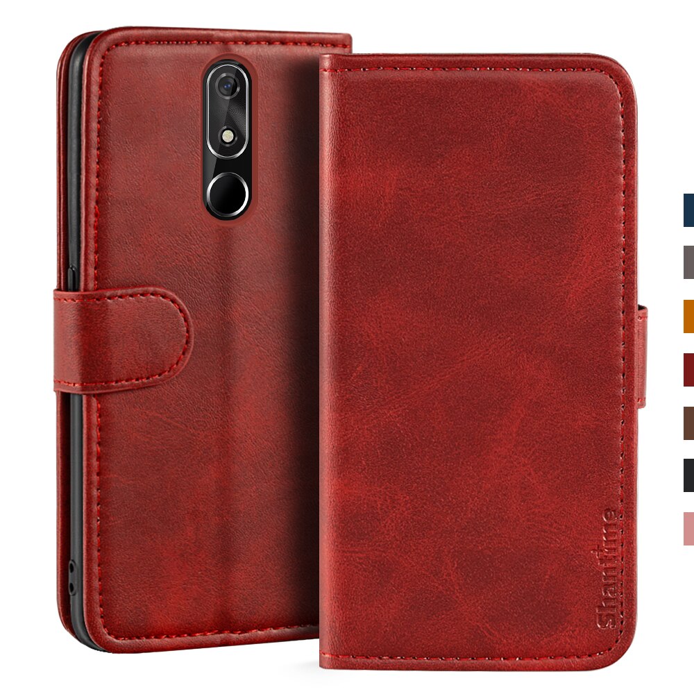 Case Voor Cubot Power Case Magnetische Wallet Leather Cover Voor Cubot Power Stand Coque Telefoon Gevallen: Red