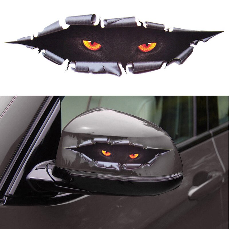 3D Auto Window Creatieve Sticker Simulatie Monster Luipaard Eye Gluren Decal