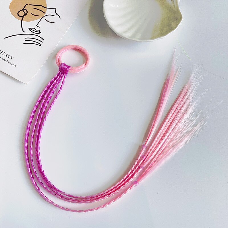 Kinderen Pruik Vlechten Koreaanse Meisjes Gekleurde Haar Tie Haar Accessoires Meisjes Tie Haar Rubber Band Twist Vlecht Hoofdtooi: 4