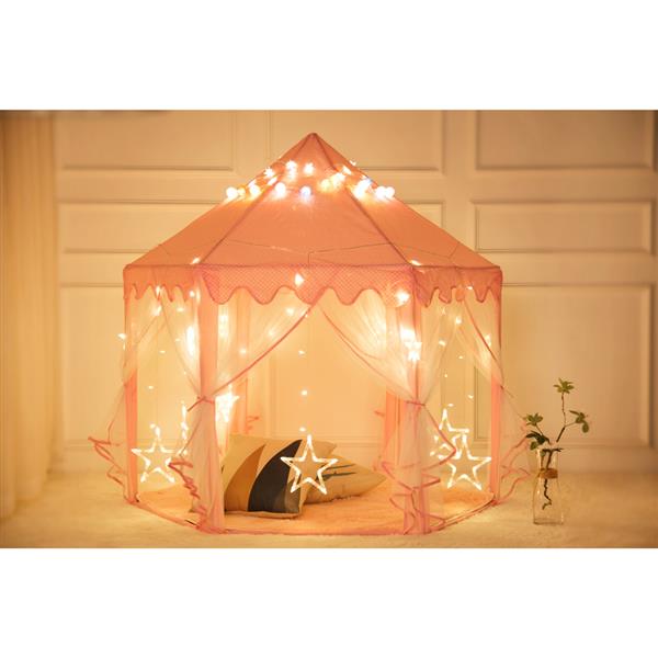 Princess Castle Play House Large Outdoor Kids Play Tent for Girls Pink Garden Folding Play Tent Kids Balls Pool Playhouse: Default Title