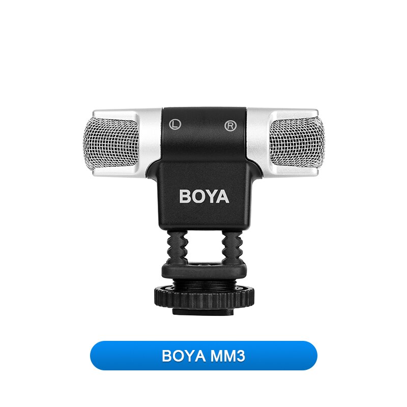 Boya BY-MM3 Dual Head Stereo Opname Condensator Microfoon Microfoon Voor Iphone Android Smartphone Dslr Camera Dv Livestreaming Video: BY-MM3 Mic