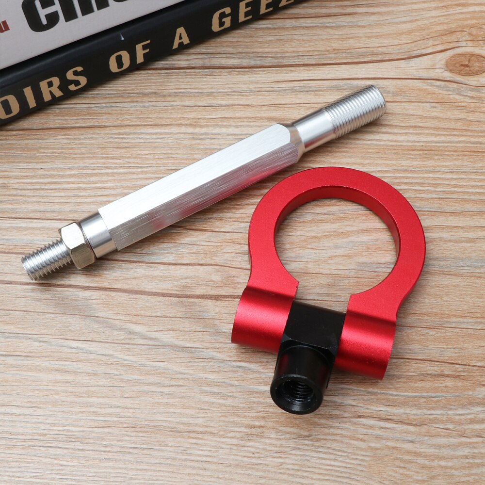 Gancho de remolque modificado para coche, gancho de remolque para parachoques delantero dedicado, de carreras, Rojo