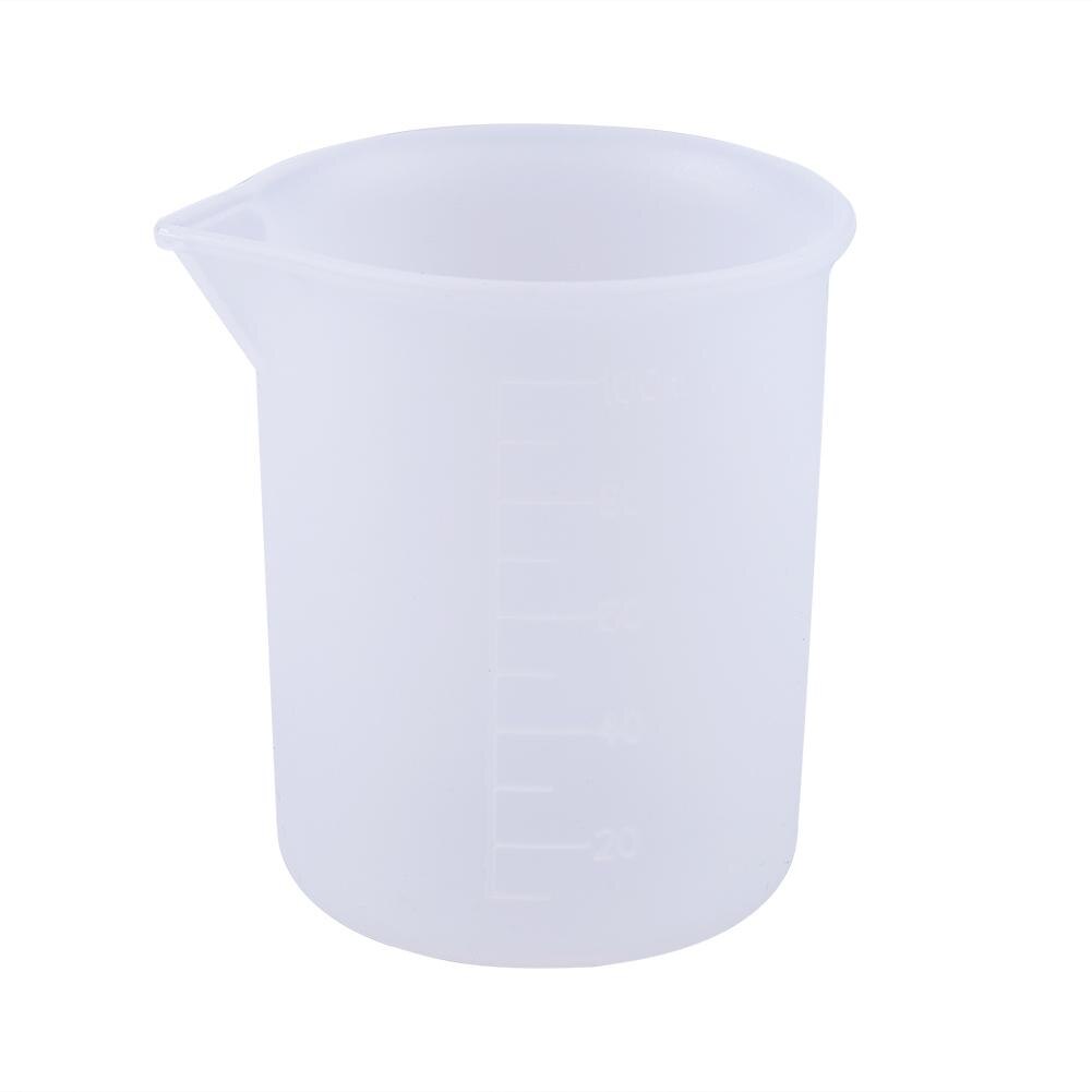 100 Ml Nuttig Siliconen Maatbeker Kristal Lijm Transparant Cup Met Schaal Keuken Meten Cups Diy Cake Bakvorm Tool