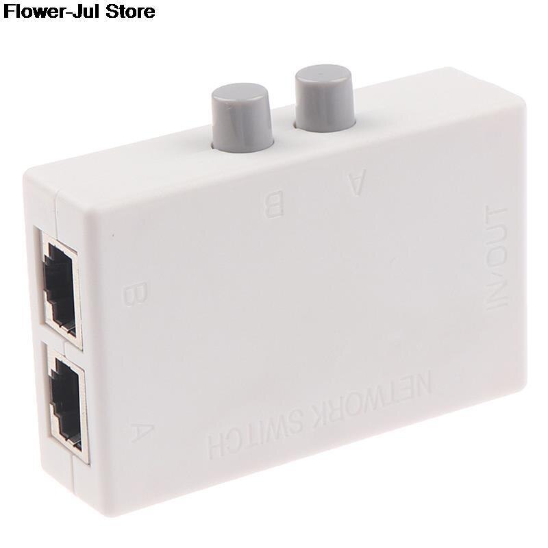 Mini commutateur de réseau Ethernet à 2 ports RJ45 RJ-45, commutateur de boîte réseau à 2 voies, partage manuel, adaptateur HUB