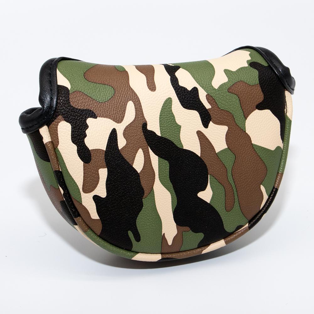 Cool Golf Putter Headcover Mallet Putter Headcovers Golf Club Head Cover Embroidery PU Leather Magnetic