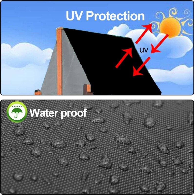 132 x 226cm Awning waterproof shed children playground roof Rain canopy outdoor sun protection rain cover Swing hammock kit