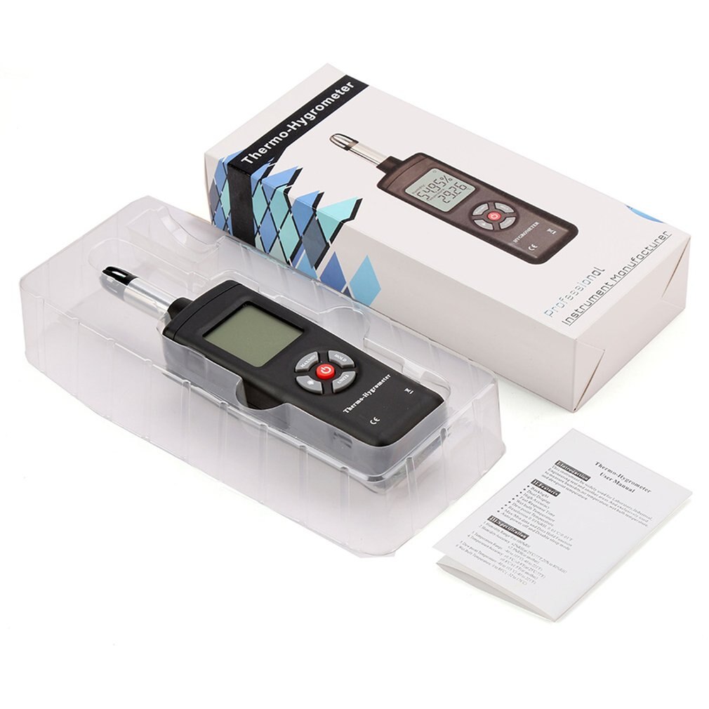 Digitale Lcd Thermometer Hygrometer Temperatuur En Vochtigheid Meter Psychrometer Natte Bol Dauwpunt Temperatuur Detector