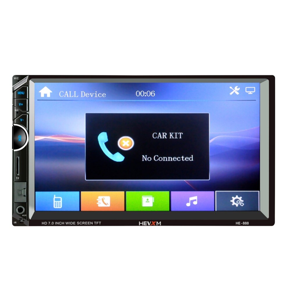 Car Multimedia Player with IOS/Android Mirror Link Bluetooth Autoradio 2 Din 7" Touch Screen MP5 TF USB Radio