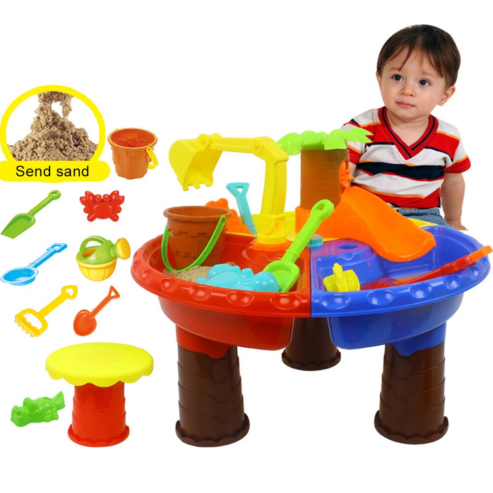 Enfants en plein air été plage sable creuser outil eau jouant en plastique Table jouet Kit