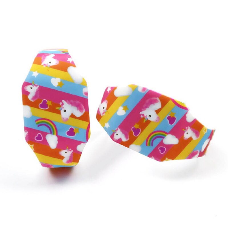 Børn drenge piger enhjørning print blød gummi digitale led ure børn studerende regnbue lysende ure