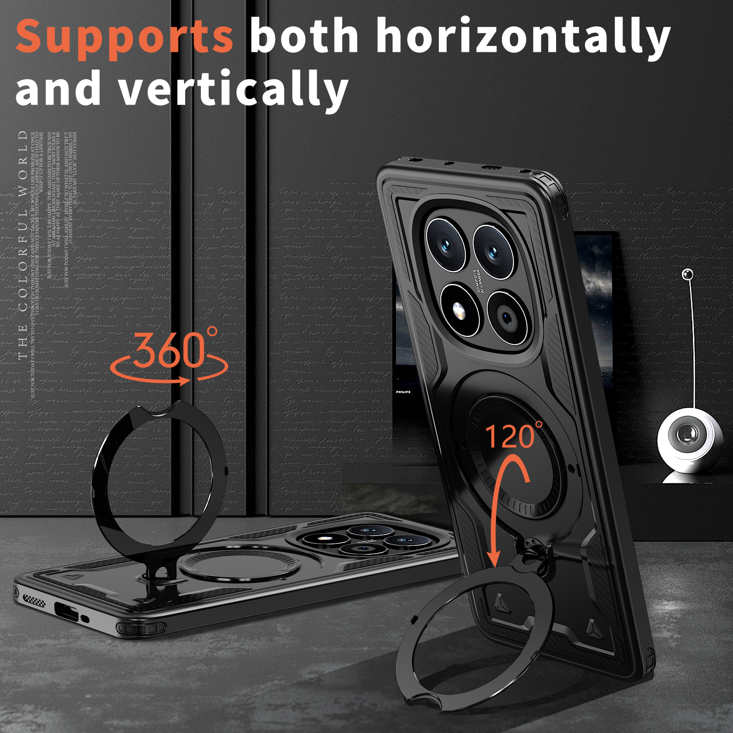 Stødsikkert pansercover til xiaomi redmi note 14 pro 5g magnetisk stativbeskyttelsesetui til redmy note 14 note 14 pro 5g bagcover