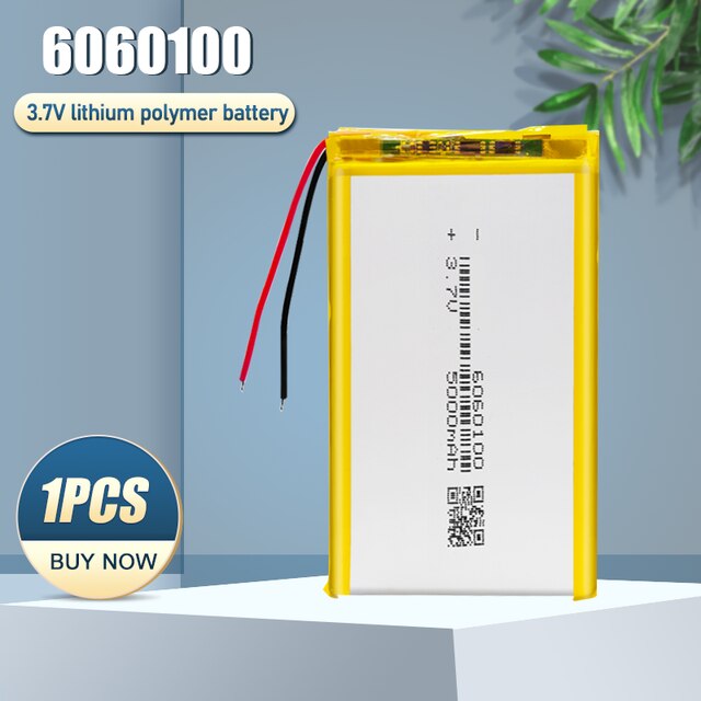 6060100 3.7V 5000mAh batteria ricaricabile ai polimeri di litio batteria agli ioni di litio per GPS PSP DVD pad potenza Banca tavoletta PC prodotto digitale: 1pezzi