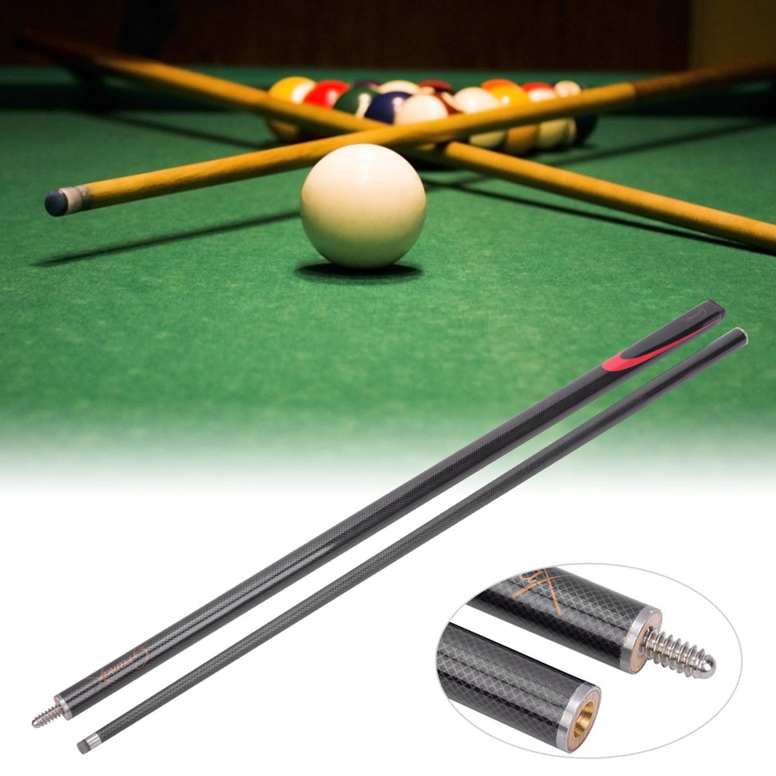 Biljardköer stick 9mm kolfiber biljardköer stick snooker spö tillbehör