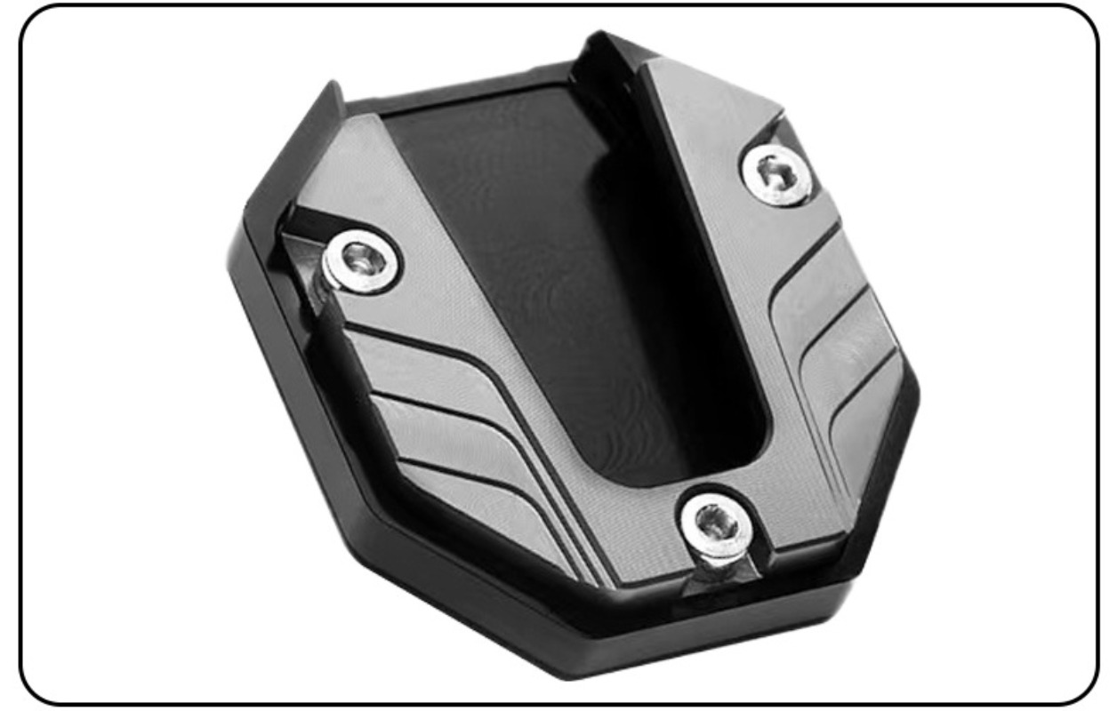 Universale scooter Moto Bici Cavalletto Prolunga Piede Cavalletto Laterale Estensione pad Piastra di Supporto base Ingrandita Antiscivolo: esercito verde