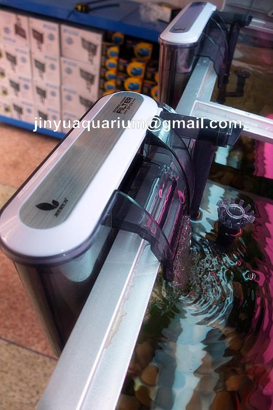 110v 220v External hang on Power filter transparent aquarium fish tank surface skimmer function mini nano