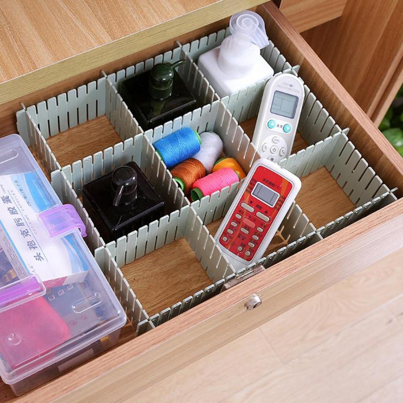 Boîte de rangement avec séparateur de tiroir à monter soi-même, panneau de séparation permettant de gagner de l&#39;espace pour la maison, outils de maquillage, sous-vêtements, 4 pièces