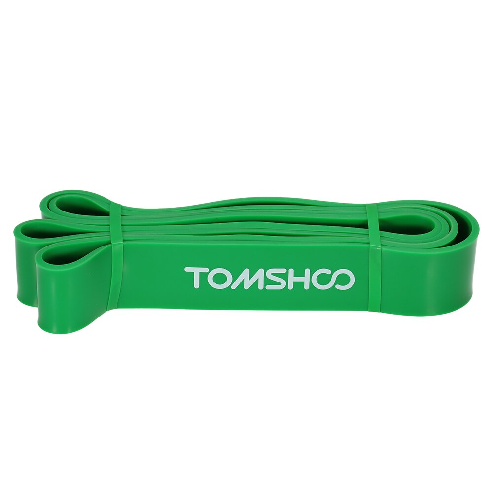 TOMSHOO Resistance Bands Elasticas para ejercicio pull up assist Bands Elastic for Fitness Workout Sport Exercise Equipment: 1pcs Green