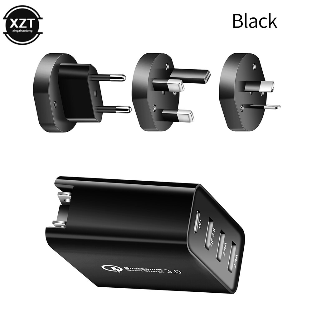 48W Multi Quick Charger Pd Type C Usb Charger Adapter Voor Samsung Iphone Huawei P20 Qc 3.0 Snel Muur charger Us Eu Uk Au Plug