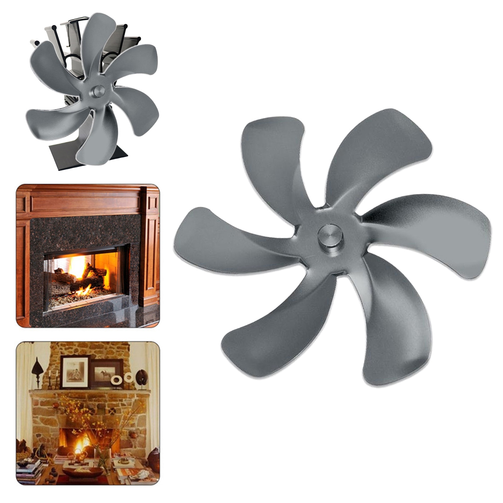 Universal Fireplace Fan Replacement Blades Stove Wood Warm Fan Repair Parts