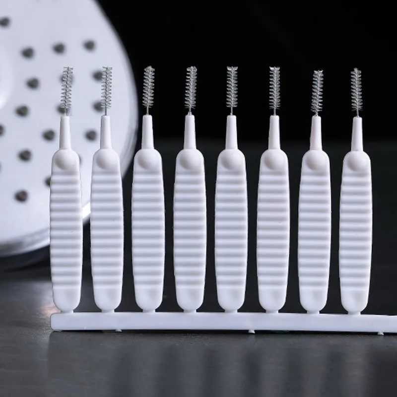10-500 Uds cepillo de limpieza de ducha baño Micro cepillo de nailon boquilla herramientas de limpieza antibloqueo accesorios de baño