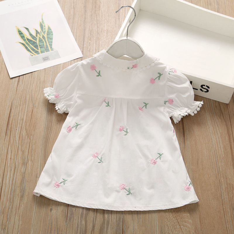 2022 spring autumn summer Girls Kids printing shirt comfortable cute baby Clothes Children Clothing