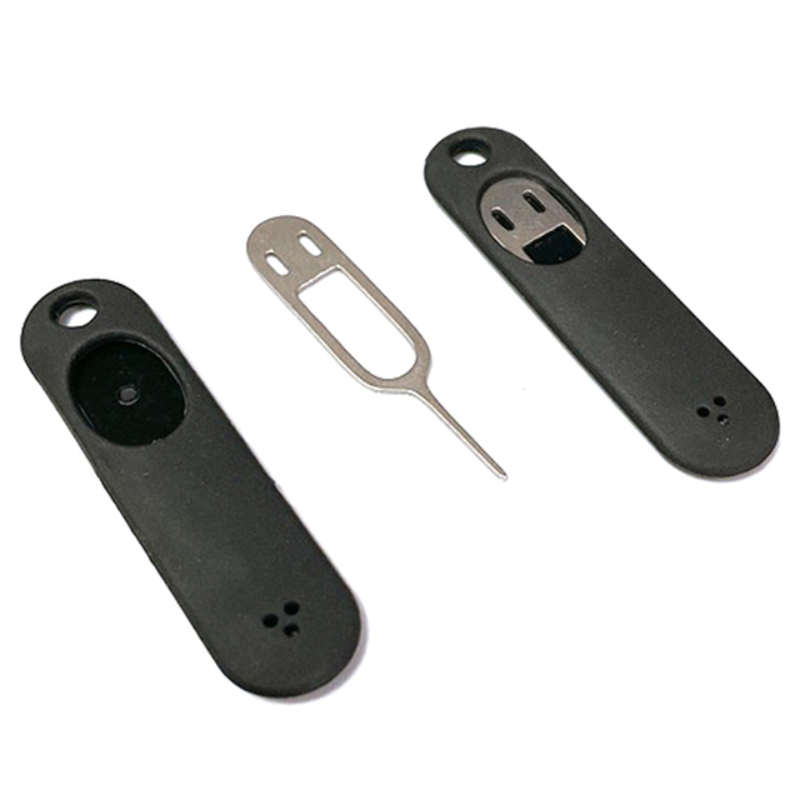 1pc Draagbare Anti-verloren Sleutelhanger met Sim-kaart Remover Openning Tool voor Mobiele Telefoons Lade Eject Pins Naaldopener Ejector