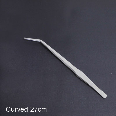 Aquatic Plant Pincet Rvs Aquarium Pincet Tang Rechte Curve Lange Tang Clip Fish Tank Plant Aquascape Gereedschap: B27CM