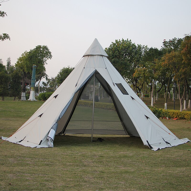 Opknoping Binnentent/Onderkant Mat Voor Piramide Indian Onderdak Anti-Regenbui Outdoor Camping Yurt Met Schoorsteen Gat 400*350*240Cm