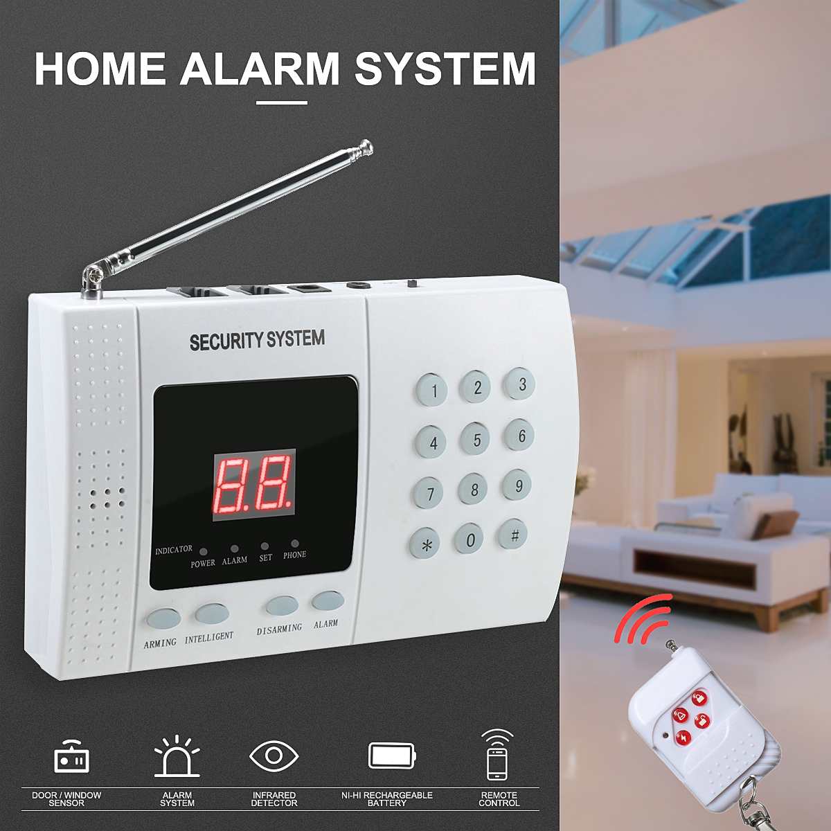 Home Security Wireless Door Sensor LCD Notification Alert security alarm support Alexa Google Home Alert Sensor Kit 20PCS/Sets