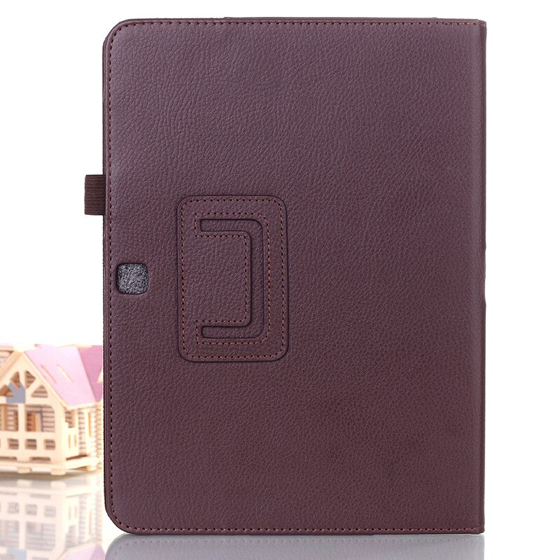 Livre d'affaires housse en cuir pour Samsung Galaxy Tab 3 10.1 P5200 P5210 P5220 tablette: Marron