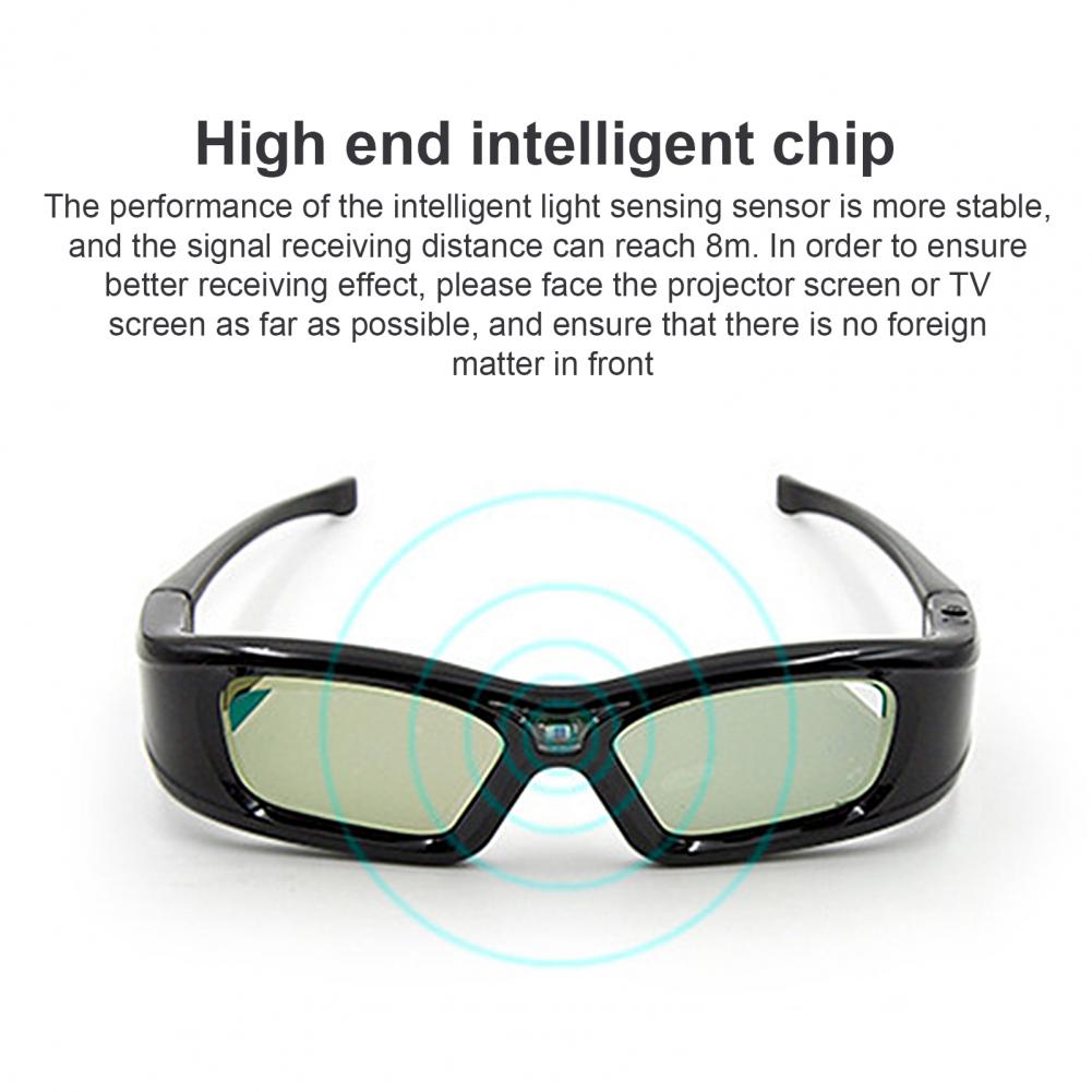 GetD-gafas 3D con obturador activo, lentes con imagen transparente negra, para proyectores DLP LINK 3D para XGIMI/Nut/Xiaomi General