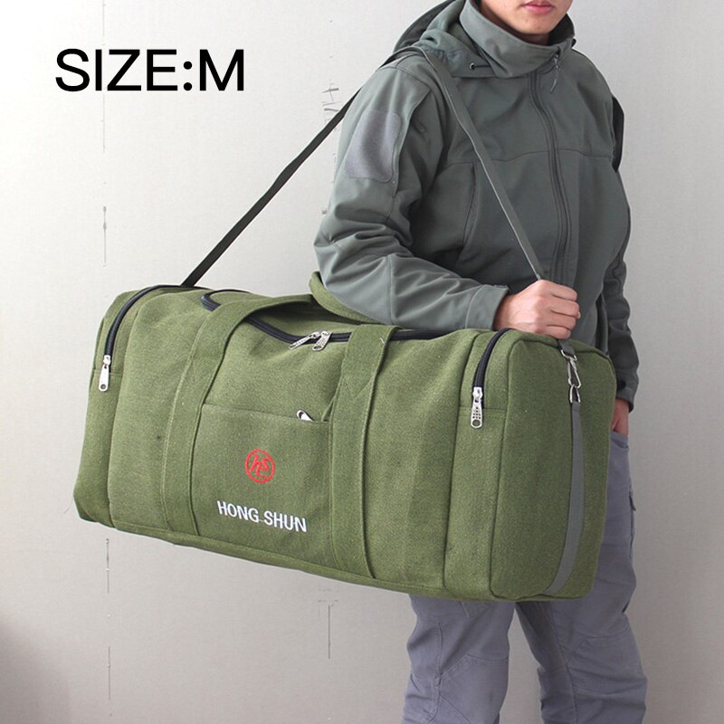 Men Travel Bag - Canvas Multifunction Leather Bags - Carry on Luggage Bag (LT3)(F78)