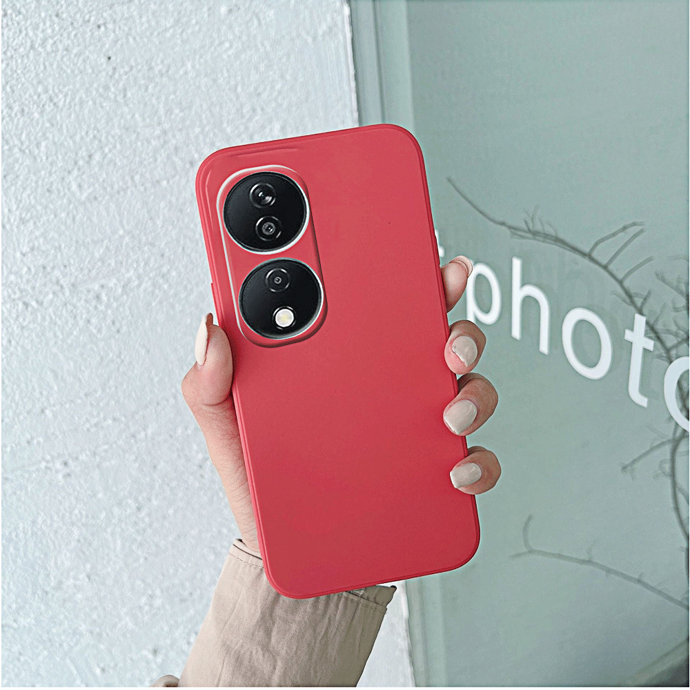 Coque de téléphone en Silicone liquide, étui arrière de protection en TPU pour Huawei Honor X7b X9b X9a X8b X8a X8 5g X7a X8 4g X6a 5g X6s: nylon / Rouge