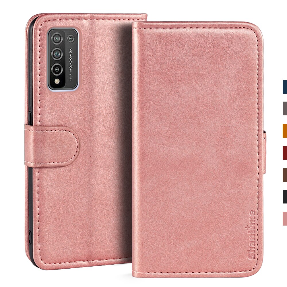 Sprawa dla Huawei Honor 10X Lite przypadku magnetyczny portfel skórzany pokrowiec dla Huawei Honor 10X Lite stojak Coque przypadki telefonów: róża złoto