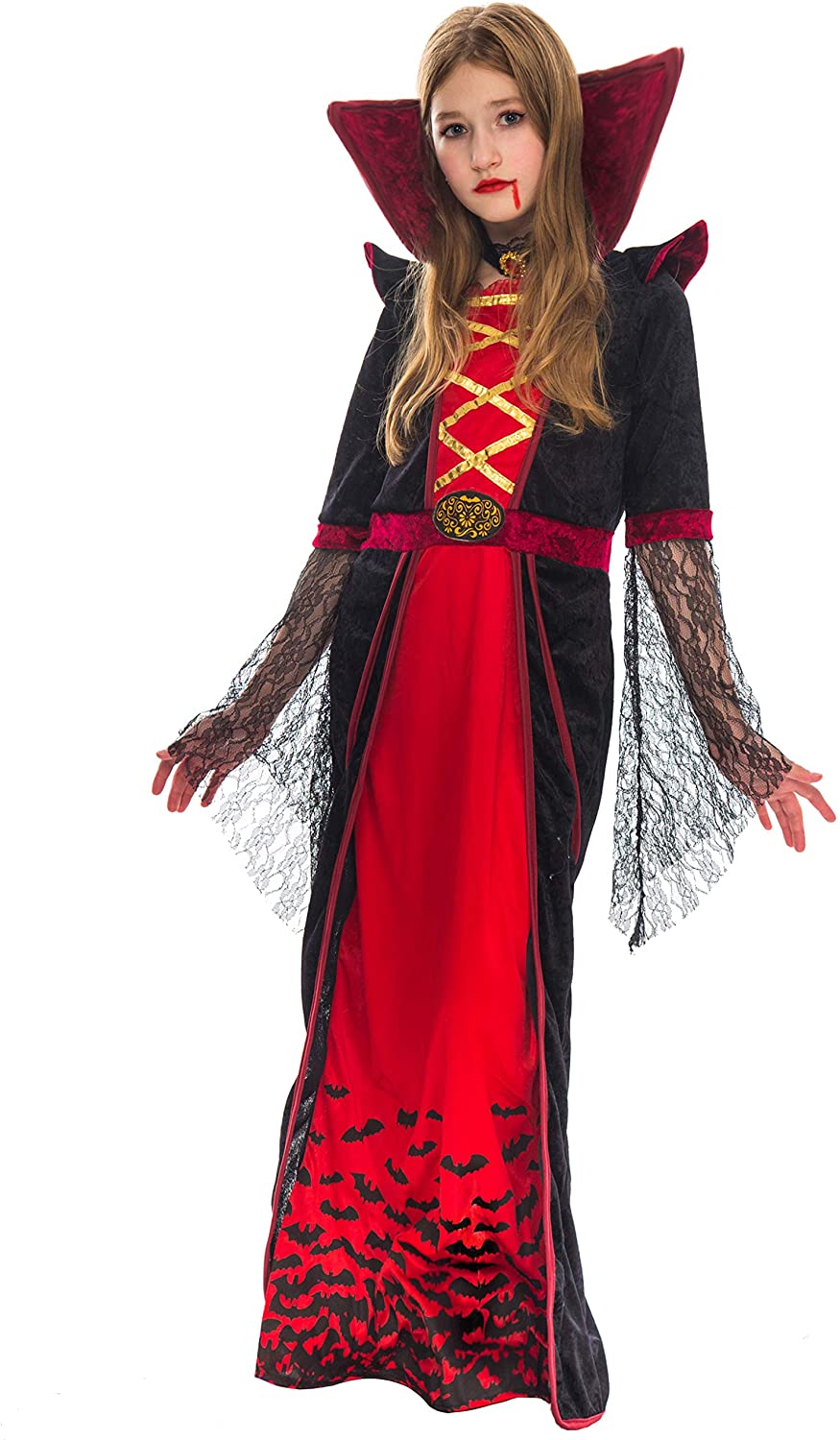 Disfraz de Chica vampiro real, conjunto de lujo, Halloween, gótico, Victoriano, vampiro, vestido de Reina,