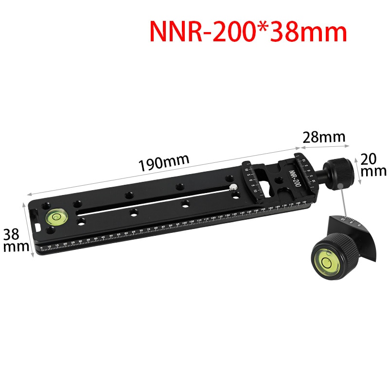 Slide Rail Rrs Lange Quick Release Plaat Klem Lange-Focus Zoom Lens Ondersteuning Holder Bracket Voor Arca Swiss Statief camera Balhoofd: NNR200 only clamp