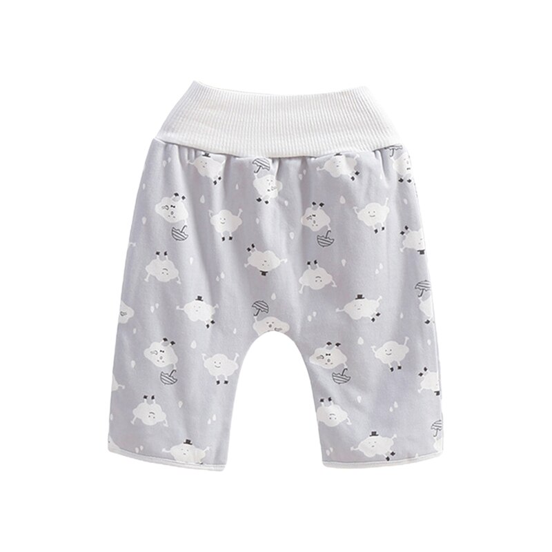 2 In 1 Comfy Kinderen Baby Luier Rok Shorts Puur Katoen Anti Bedplassen Waterdichte Absorberende Wasbare Training Nappy broek: Baiyun / L