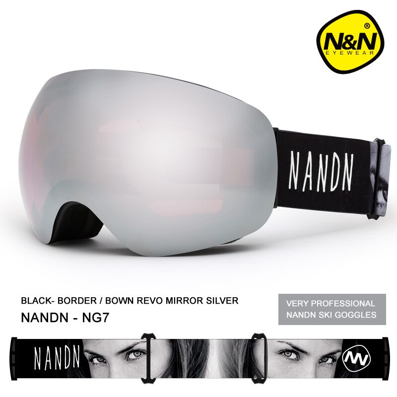Professionelle Männer Frauen Ski Brille 2 Doppel Objektiv Anti-Nebel groß Sphärische Ski Brille Schnee Brille: Farbe 9