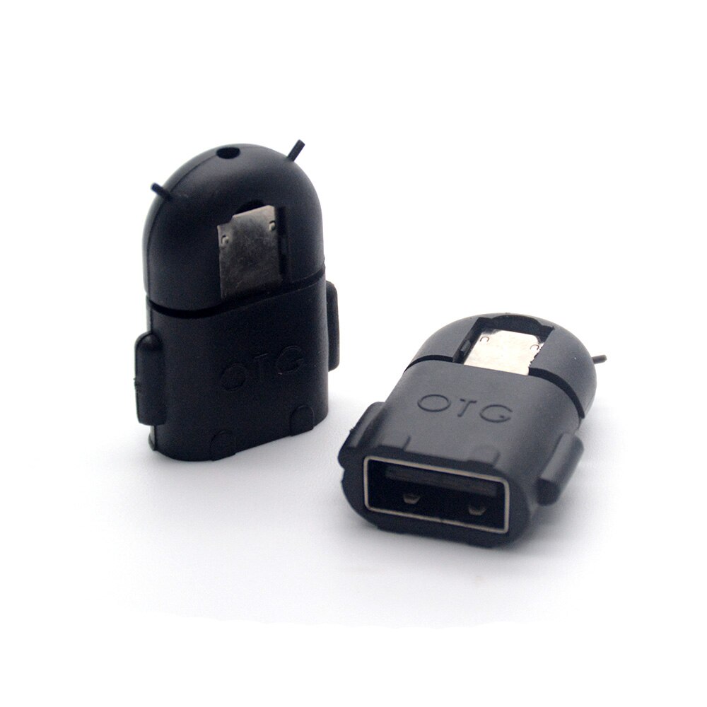Multi-color Option Robot Shape Android Micro USB To USB2.0 Converter General OTG Adapter For Phones