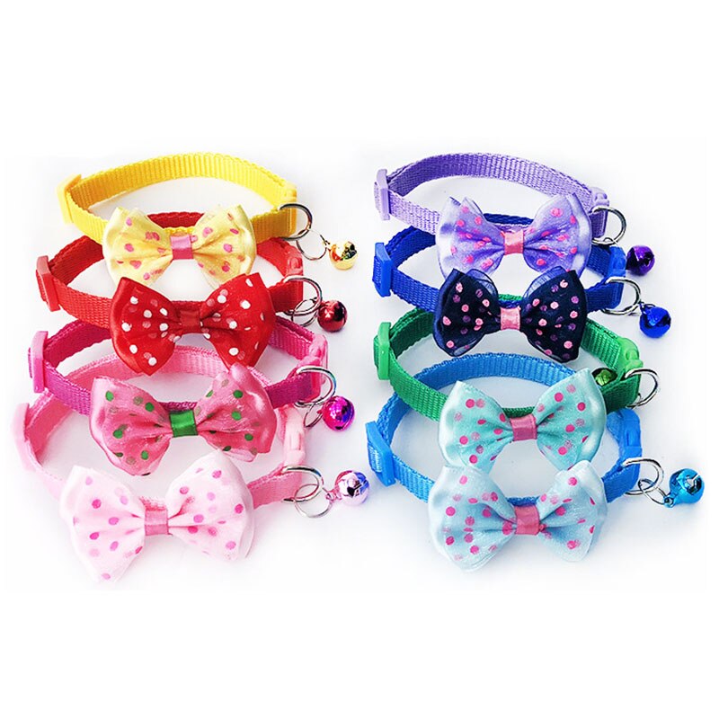 Collier à nœud papillon pour chat, accessoires pour animaux de compagnie, réglable, pour petits chiens, chiot, chaton, fournitures de mariage