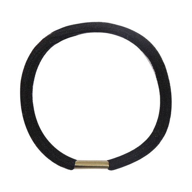 Perücken Braid Elastisches Hairband Bunte für Mädchen Frauen Prinzessin Haar Bands TiesPonytail Halter Gummibänder Haar Zubehör Neue: Black