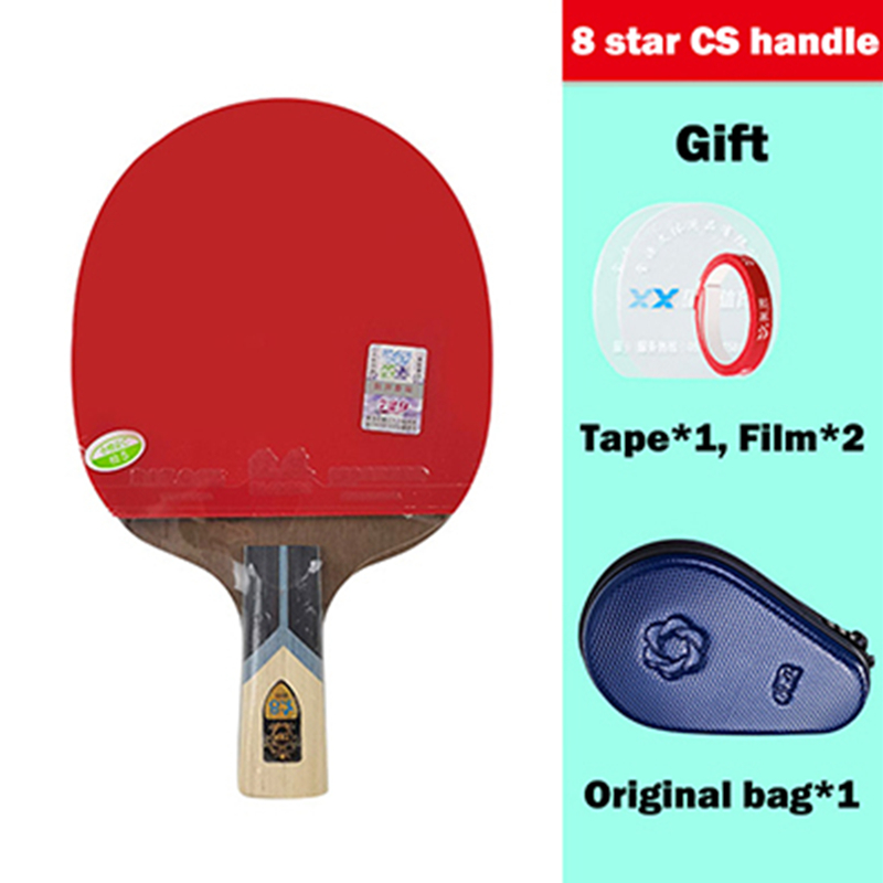 Raqueta de tenis de mesa Friendship 729 King 9 Star 8 Star, paleta de Ping Pong de carbono, bate de Ping Pong adhesivo alto con bolsa: YELLOW