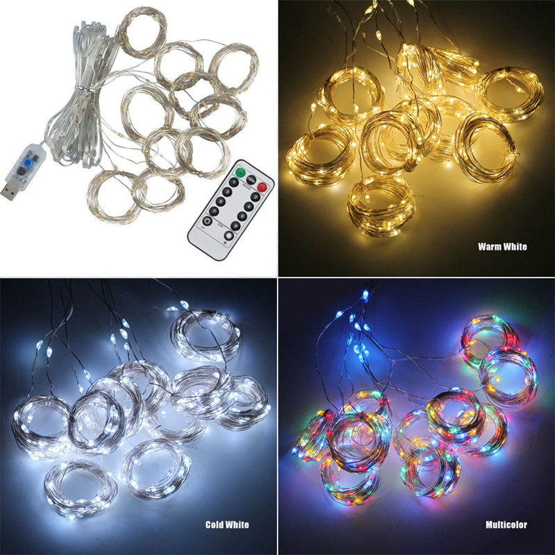 6M x 3M 3M x 3M Gordijn Lichtslingers USB Power LED Fairy Light Venster Nieuwjaar 2025 Garland Led-verlichting Kerstdecoratie