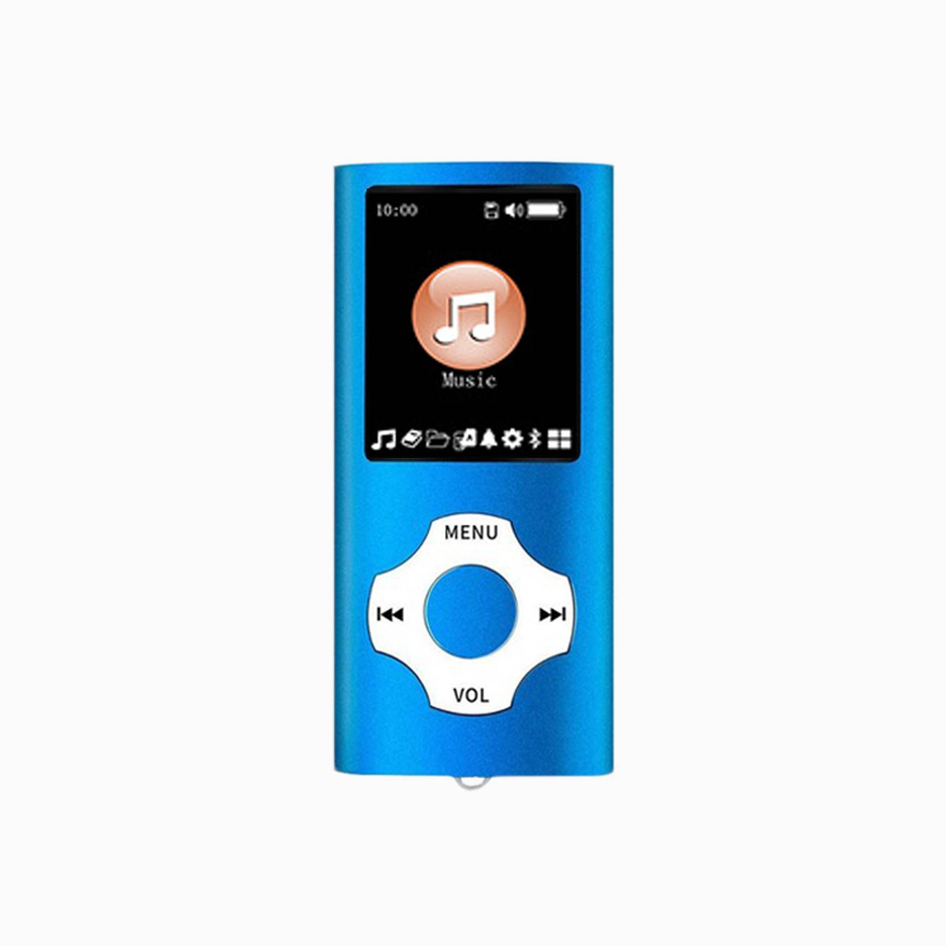 Mini MP3 Player Portable Music Player Bluetooth 5.0 Music Stereo Player 1.8 inch Screen Support FM Radio E-Book Recording: Blue